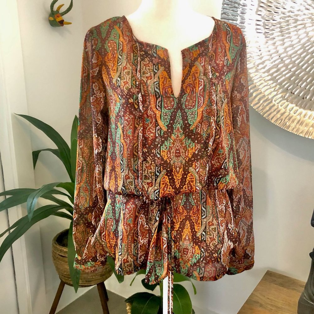 Rubber Ducky production inc. Paisley blouse/tunic